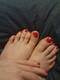 Piedi 38 con smalto rosso
